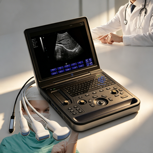 Sistema de Ultrasonido Portátil Tipo Laptop, Dispositivo de Diagnóstico USG Digital Portátil para Escaneo Reproductivo y Abdominal - Product Image 1
