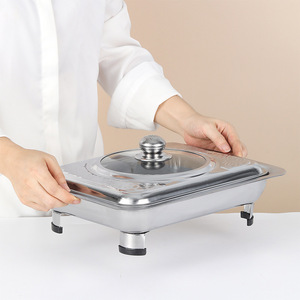 Scaldavivande Commerciale <span class=keywords><strong>per</strong></span> Hotel in Acciaio Inox, Chafing Dish <span class=keywords><strong>per</strong></span> Buffet di Ristorante con Coperchio, Vendita Diretta dalla Fabbrica - Product Image 6