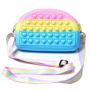 Fashionable Trendy Individuals Stylish and Versatile Single Shoulder Silicone Bubble Fun Crossbody Bag