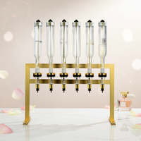 Ensemble de distributeurs de parfum de luxe à 6 bouteilles, présentoir de parfum pour la décoration de magasin