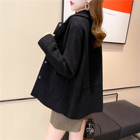 Fashion Lady Rundhals ausschnitt Langarm Custom Fit Open Chest Loose Overs ize Sweater Coat