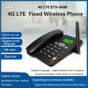 Téléphone fixe sans fil 4G LTE avec carte SIM, téléphone de bureau sans fil GSM 4G 6588-4G avec bande 4G B1/B2/B3/B7/B8/20/B38/B41 - Product Image 2