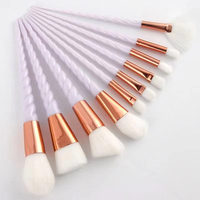 Pinceaux de maquillage professionnels haut de gamme en synthétique pour fond de teint, correcteur, fards à paupières et blush, avec étui noir – Offre Spéciale