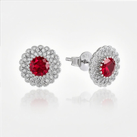 Edler Schmuck Sterling Silber Ohrringe Vintage Luxus Blumen design mit gelben Zirkon eingelegten Ohrringen Hochzeit Anpassung