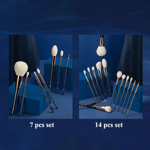 Top qualité 14 pièces bleu fond de teint poudre pinceau Bling diamant strass luxe personnalisé maquillage pinceau ensemble Glitz <span class=keywords><strong>Glam</strong></span> - Product Image 2