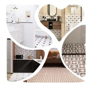 Matte finished non slip flower puzzle 300*300 ceramic tile for garden flooring tiles for bathroom and toilet decorative material