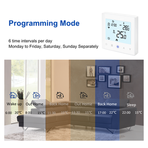 <span class=keywords><strong>Thermostat</strong></span> <span class=keywords><strong>de</strong></span> chauffage <span class=keywords><strong>de</strong></span> l'eau domestique moderne avec sécurité enfant à économie d'énergie, <span class=keywords><strong>thermostat</strong></span> programmable hebdomadaire Tuya flexible - Product Image 4