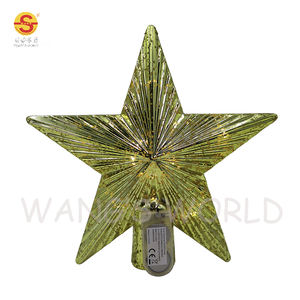 पेड़ शीर्ष बैटरी संचालित स्टार रोशनी क्रिसमस की सजावट प्लास्टिक पांच उठाई सितारा रोशनी - Product Image 3