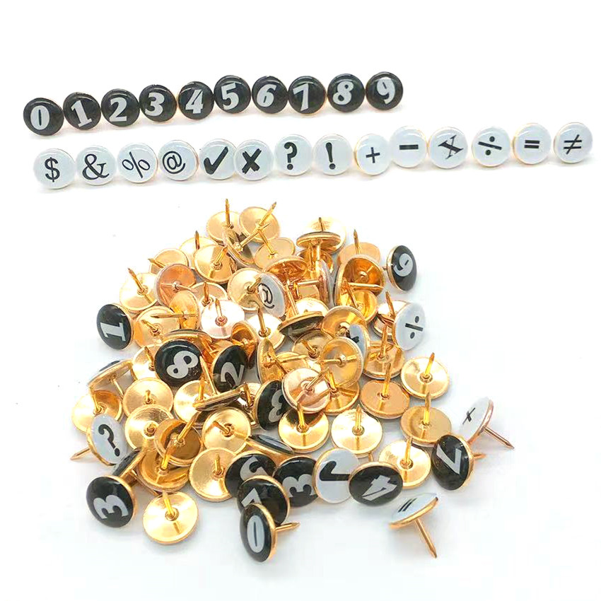 Креативная клейкая штифт черный цифровой символ штифт для офиса обучения DIY маркировочная карта декоративная кнопка