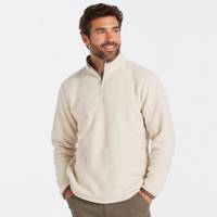 Sweat-shirts en polaire pour hommes, sweat-shirt à col zippé en polyester recyclé pour hommes, sweat-shirts à fermeture éclair pour hommes, vêtements pour hommes