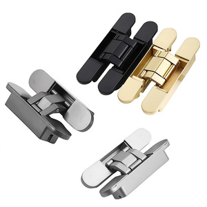 Bisagras ocultas ajustables en 3D Zuogang de 3.5 mm, bisagras ocultas minimalistas de aleación de zinc para puertas - Product Image 5
