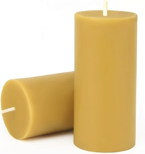 Bougie ronde en <span class=keywords><strong>cire</strong></span> <span class=keywords><strong>d</strong></span>'<span class=keywords><strong>abeille</strong></span> pure, 1 mèche, lot de 4, durée de combustion de 140 heures, <span class=keywords><strong>d</strong></span>écoration de mariage et de maison - Product Image 3