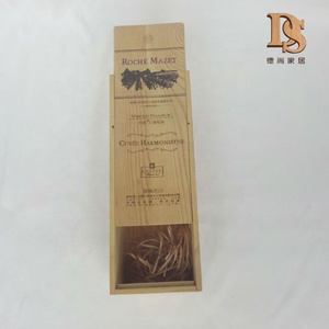 Bouteille de vin en bois verre paquet boîte-cadeau Gin <span class=keywords><strong>Tequila</strong></span> Champagne liqueur alcool trésor boîtes d'emballage - Product Image 5