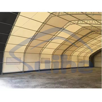Abri de stockage industriel portable à double charpente en PVC, modèle 508023DP