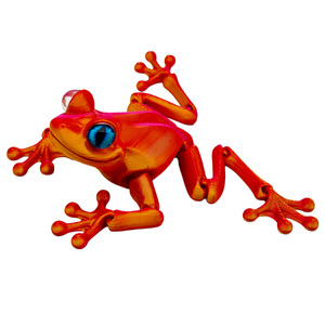 Jouet grenouille articulé en plastique imprimé en 3D, modèle animal entièrement articulé, cadeau d'anniversaire pour enfants de 7 à 12 ans et plus, figurine de bureau - Product Image 3