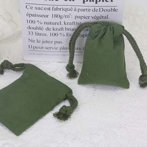 Bolsas con Cordón Personalizadas con Logotipo, Bolsa de Algodón Reciclable para Empaque de Polvo - Product Image 2