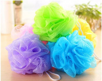 Éponge de bain en maille, boule de douche, fleur de bain en nylon, mélange de couleurs en vrac, 20g, vente en gros