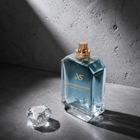 Flacon de parfum de luxe octogonal 30ml 50ml 100ml avec pulvérisateur à pompe sertie et capuchon transparent