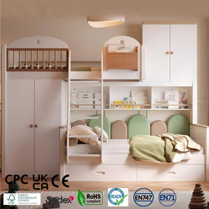 <span class=keywords><strong>Lit</strong></span> enfant multifonctionnel en bois massif de type décalé moderne pour filles, <span class=keywords><strong>lit</strong></span> superposé haut-bas <span class=keywords><strong>combiné</strong></span> - Product Image 1