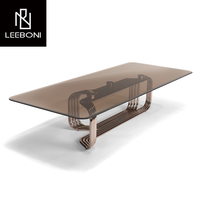 Fabrication sur mesure Table basse centrale en verre moderne au design unique et de luxe