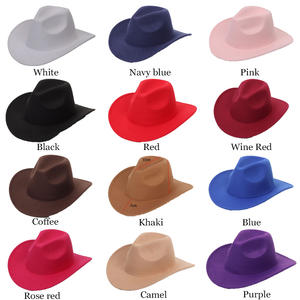 หมวกเฟโดราแบบบริทิชย้อนยุคผู้ชายผู้หญิงหมวกคาวบอยปีกแบน - Product Image 2