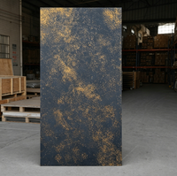 Venta Directa de Fábrica, Paneles Decorativos Dorados para Pared, Impermeables y Resistentes al Fuego, para Paredes Interiores y Exteriores, Decoración de Pared de Lujo