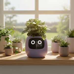 Pot de Plante Intelligent IA avec Fonctions d'Expression, Robot Jardinière Intelligent, Décoration d'Intérieur, Éclairage et Compte à Rebours - Product Image 2