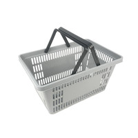 Panier d'épicerie en plastique couleurs personnalisées panier de transport en plastique de supermarché, paniers à main,