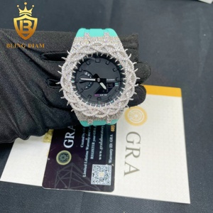 Hot Bán Hip Hop Phong Cách Trường Hợp Đồng Hồ Moissanite Gai Kim Cương Chất Lượng Cao Sang Trọng Của Người Đàn Ông Đồng Hồ Bezel Trường Hợp Ban Nhạc Vượt Qua Kim Cương Tester - Product Image 2