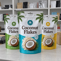Sac Doypack Personnalisé Imprimé Qualité Alimentaire avec Trou Euro Refermable pour Flocons de Noix de Coco, Fruits Séchés, Snacks Sains – Offre Spéciale