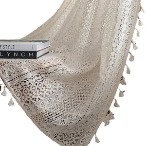 Rèm Cửa Mỹ Crochet openwork mất điện phòng ngủ nhà bếp phòng khách cách âm cửa sổ nổi hoàn thành bán buôn