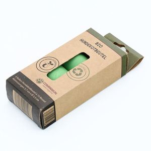 Sacs à déjections pour animaux de compagnie en plastique HDPE LDPE biodégradable à 100 % à base de maïs, avec distributeur, modèle personnalisé par la marque - Product Image 4