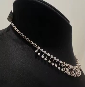 ชุดสร้อยคอเพชรทอง14K ไร้กาลเวลาพร้อมเพชรธรรมชาติงานฝีมือหรูหราและการออกแบบเครื่องประดับที่หรูหรา - Product Image 5