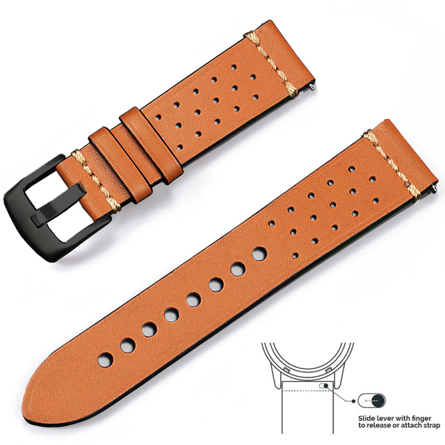 High Quality Genuine Calf Skin Bamboo Leather Watch Strap Bands Black Brown Red White Colors Thin Style Open Closure Fashionable