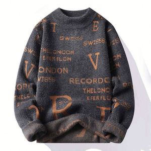 Winter Custom Logo Oem Jacquard Knitwear Men Clothes Men <b>Pullover</b> <b>Sweater</b> Crew Neck Cotton Standard Knitted 100% Cotton - Product Image 2