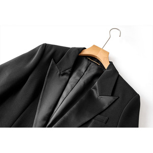 Giacca da donna di lusso alla moda con scollo a V abiti da donna aderenti aderenti 2025 nuovi cappotti corti da donna larghi in tinta unita - Product Image 3