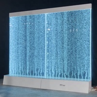 Panneau décoratif mural à bulles pour aquarium, LED à changement de couleur, télécommande sans fil/tactile, acrylique, style contemporain