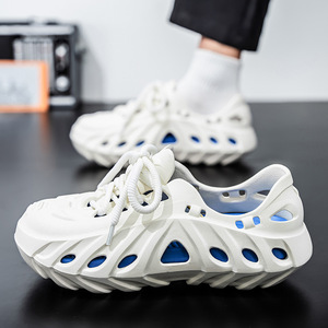 Sandalias tipo zueco EVA con puntera de acero, ligeras, con amortiguación, soporte de arco, transpirables, impermeables, para hombre y mujer, con correa de hebilla. - Product Image 1