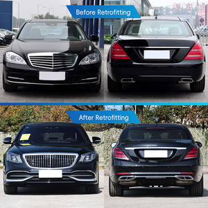 Kit de carrosserie de luxe 2020 pour Mercedes-Benz Classe S W222 (2014-2017) – Amélioration et assemblage pare-chocs avant et arrière, lèvres de pare-chocs, phares et feux arrière - Product Image 2