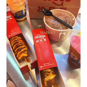 Scatola monouso sandwich corndog cibo scatola di <span class=keywords><strong>pizza</strong></span> coreana 25 cm lungo tirare scatole per <span class=keywords><strong>pizza</strong></span> stampate personalizzate scatola di cibo scorrevole per <span class=keywords><strong>pizza</strong></span> - Product Image 4