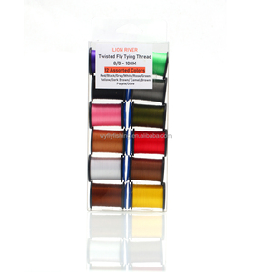 12 Uds. Colores surtidos 8/0 hilo trenzado para atar moscas línea de alta resistencia Midge Ninfa Streamer trucha señuelos de peces Material de atado - Product Image 1