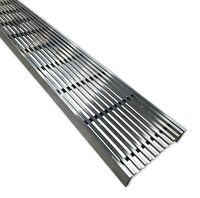 Caniveau de drainage en acier inoxydable moderne avec grille de drainage pour trottoir et système de drainage des eaux pluviales pour salle de bain et douche