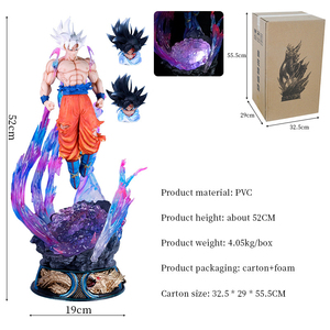Venta al por mayor 52CM Dragon Balls DBZ Anime PVC figura Super Saiyan <span class=keywords><strong>Son</strong></span> <span class=keywords><strong>Goku</strong></span> japonés recoger estatua dibujos animados juguete muñeca <span class=keywords><strong>de</strong></span> gran tamaño - Product Image 3