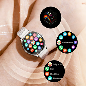 Jam Tangan Pintar Wanita dengan Layar Sentuh Penuh, Jam Tangan Wanita Bergaya dengan Pemantauan Detak Jantung 24 Jam, Tahan Air - Product Image 4