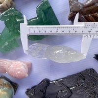Cristaux de guérison Reiki en quartz naturel coloré et matériaux mixtes en gros pour la décoration artisanale animale