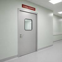 Porte de salle blanche médicale de qualité supérieure en acier galvanisé, hermétique, pour hôpitaux et laboratoires (vente en gros)