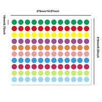 Étiquettes rondes colorées de 19 mm à prix de gros, autocollants de classification en forme de points circulaires de 0,74 pouce, autocollants puissants à forte adhérence