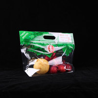 Custom Logo Bedrukt Herbruikbaar Vers Houden Fruit Groente Salade Opslag Warmte Afdichting Doorzichtige Plastic Voedsel Veilige Verpakking Zakken