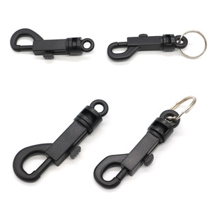 Snap <b>Hook</b> Plastic Black 77mm 71mm Bag Hanging Keyring Attachment - Product Image 1