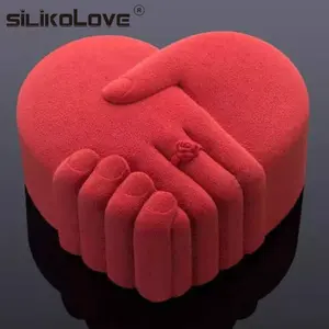 Lãng mạn handmade tim Mousse khuôn mẫu cho ngày Valentine cấp thực phẩm Silicone khuôn bánh - Product Image 1